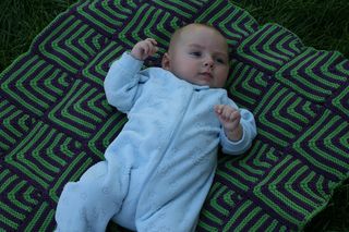 Mitered Blanket with Cooper